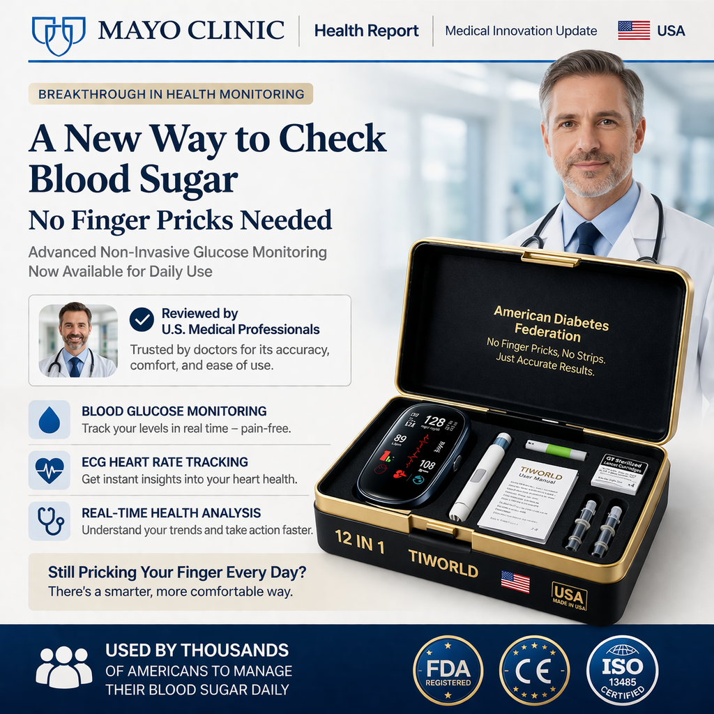 🔥Final 1 Hours : Only Limited Stock Left🏆GluCent™ Non-Invasive Blood Glucose Meter 99.9% Accuracy （Mayo Clinic Recommended）
